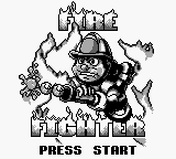 Fire Fighter title screen for GameBoy